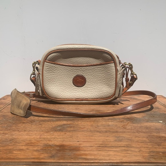small tan leather crossbody bag